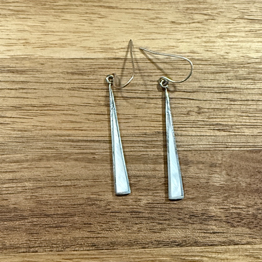 Silver Mother of Pearl Drop Earrings